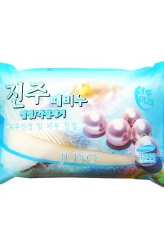 Твердое мыло-пилинг для лица Juno Pearl с экстрактом жемчужин, 150 г