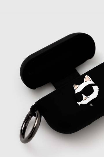 Чехол для airpod Karl Lagerfeld AirPods Pro 2 cover цвет чёрный Чехол для airpod Karl Lagerfeld AirPods Pro 2 cover цвет чёрный