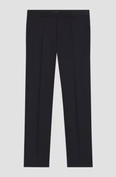 Мужские темно-синие шерстяные брюки Синий 52 BOSS 50469183;401