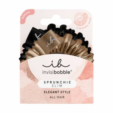 Резинка-браслет для волос Invisibobble Sprunchie Slim Elegant Style True Golden, 2 шт Резинка-браслет для волос Invisibobble Sprunchie Slim Elegant Style True Golden, 2 шт