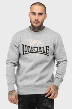 Мужской серый свитшот Серый M Lonsdale 117463