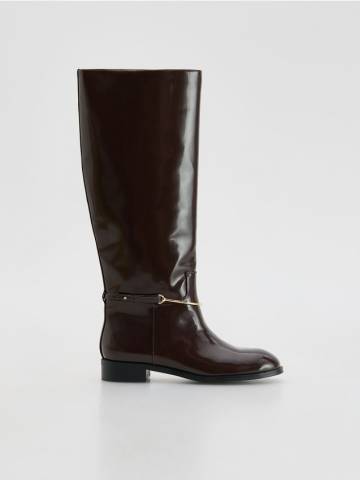 Reserved - LADIES` BOOTS - червоне дерево - 028FG-93X