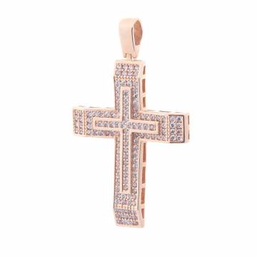Золотой крестик (фианиты) п02256 Золотой крестик (фианиты) п02256