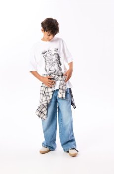 Reserved - Джинси baggy з ланцюжком і банданою - синій - 133JW-55J