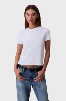 Женская белая футболка SS SUPIMA CREWNECK Белый XS Calvin Klein LV044C216G