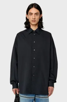 Мужская черная рубашка S-LIMO-LOGO Черный 46 Diesel A08497 0AIAU