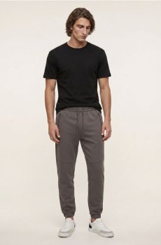 Спортивні штани slim fit з домішкою віскози - темно-сірий