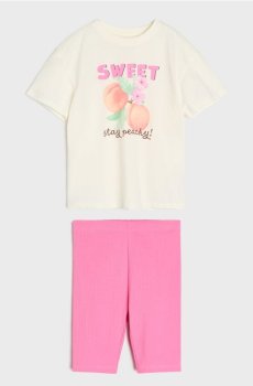 Комплект із футболки з шортами - різнобарвний