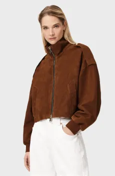 Женская коричневая замшевая куртка LOWDEN Коричневый L AllSaints W024LE