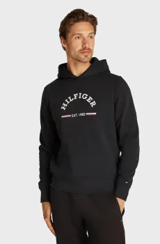 Мужское черное худи ROUNDALL Черный M Tommy Hilfiger MW0MW35568