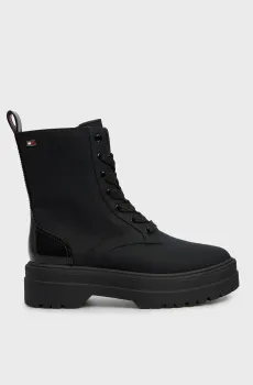 Женские черные ботинки FLAG VENTILE LACE UP BOOT Черный 36 Tommy Hilfiger FW0FW08287