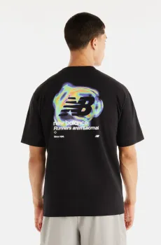 Мужская черная футболка Heat Map Черный XL New Balance MT6227JCBK
