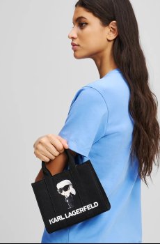 Хлопковая сумка Karl Lagerfeld IKON SQUARE