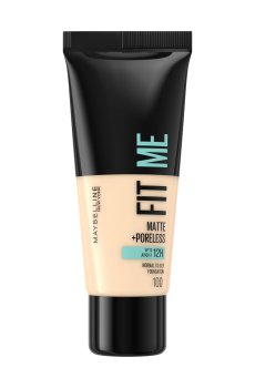Матирующий тональный крем для лица Maybelline New York Fit Me! Matte + Poreless Foundation 100 Warm Ivory, 30 мл