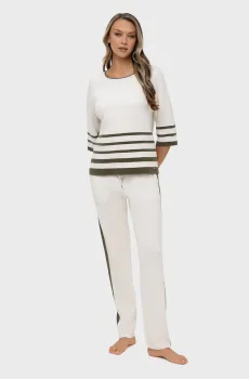 Женские белые брюки Белый 38 MARC&ANDRE S25-00CC0810