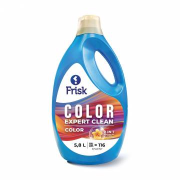 Гель для стирки Frisk Expert Clean Color для цветных вещей, 116 стирок, 5.8 л