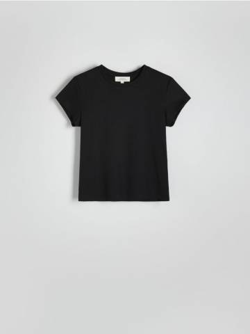 Reserved - LADIES` T-SHIRT - чорний - 445CB-99X Reserved - LADIES` T-SHIRT - чорний - 445CB-99X