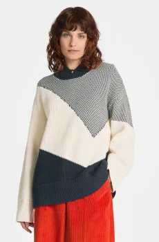 Женский свитер COLOUR BLOCK COTTON C-NECK Разноцветный S Gant 4804157