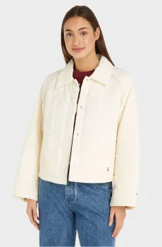 Женская белая куртка QUILTED LW PADDED Белый S Tommy Hilfiger WW0WW40468