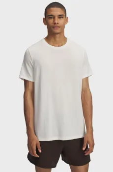 Мужская бежевая футболка UA Trail Run Wool SS Бежевый L Under Armour 6001832-279