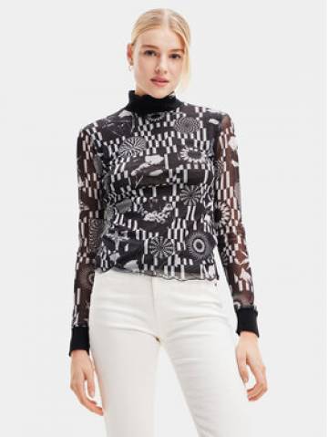 Desigual Блузка 23WWTKAB Чорний Slim Fit Desigual Блузка 23WWTKAB Чорний Slim Fit