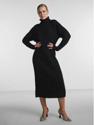 YAS Трикотажна сукня Mavi 26028660 Чорний Relaxed Fit YAS Трикотажна сукня Mavi 26028660 Чорний Relaxed Fit