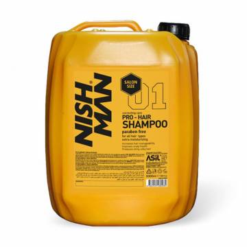 Мужской шампунь Nishman Pro-Hair Shampoo 01 Keratin Complex для поврежденных волос, 5 л Мужской шампунь Nishman Pro-Hair Shampoo 01 Keratin Complex для поврежденных волос, 5 л