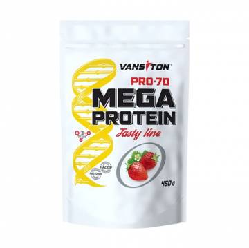 Протеин Vansiton Mega Protein Pro-70 Клубника, в порошке, 450 г Протеин Vansiton Mega Protein Pro-70 Клубника, в порошке, 450 г