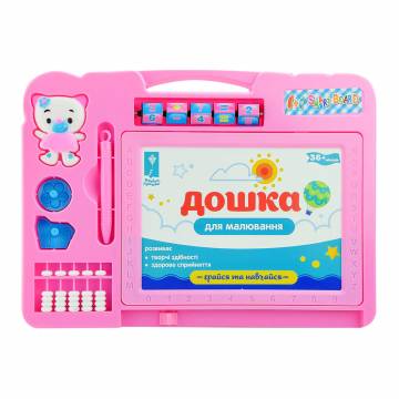 Дошка для малювання Країна Іграшок Smart board рожева двостороння (PL-7018/2) Дошка для малювання Країна Іграшок Smart board рожева двостороння (PL-7018/2)