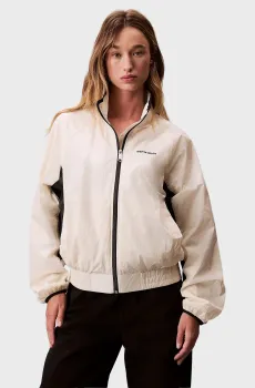 Женская белая ветровка RETRO TRACK JACKET Белый XXS Calvin Klein Jeans LV047C506G