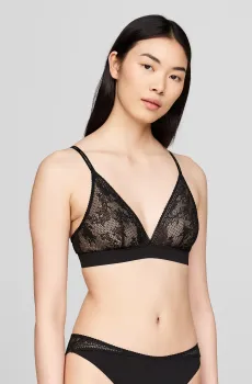 Женский черный бюстгальтер UNLINED TRIANGLE Черный XS Tommy Hilfiger UW0UW05517