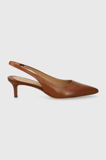 Кожаные туфли Lauren Ralph Lauren Lolah цвет коричневый 802927937002 Кожаные туфли Lauren Ralph Lauren Lolah цвет коричневый 802927937002