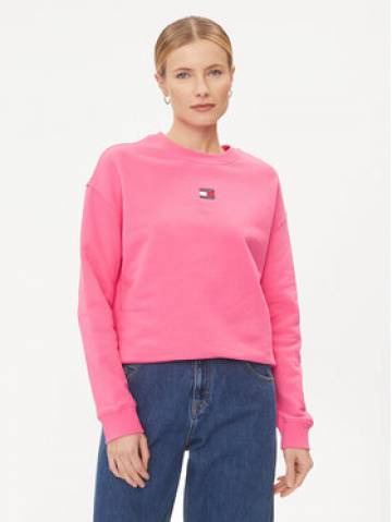 Tommy Jeans Світшот Badge DW0DW17325 Рожевий Boxy Fit Tommy Jeans Світшот Badge DW0DW17325 Рожевий Boxy Fit