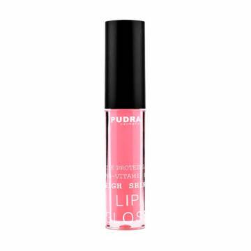 Блеск для губ Pudra Cosmetics High Shine Lip Gloss с протеинами шелка та провитамином B5, 05 Dolly Pink, 2.5 г Блеск для губ Pudra Cosmetics High Shine Lip Gloss с протеинами шелка та провитамином B5, 05 Dolly Pink, 2.5 г