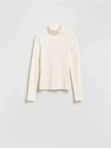 Reserved - Бавовняна водолазка - кремовий - ZI670-01X