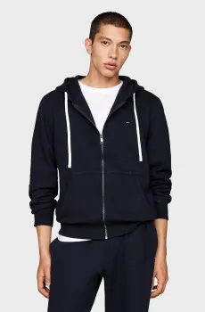 Мужское темно-синее худи ESSENTIAL FLEECE ZIP THROUGH Синий M Tommy Hilfiger MW0MW37234