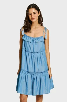 Женский голубой сарафан ETTY Голубой XS Pepe Jeans PL953663