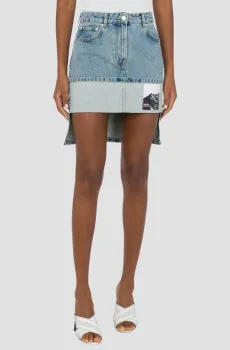 Женская голубая джинсовая юбка Голубой 25 Moschino A0112.3217;1295
