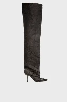 Женские черные джинсовые ботфорты VENUS Черный 36 Diesel Y03802 P8665