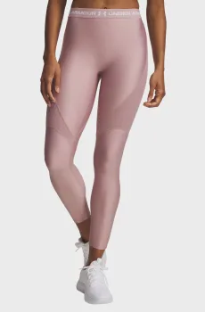 Женские пудровые тайтсы UA HG Rib Legging Розовый XL Under Armour 6003983-673