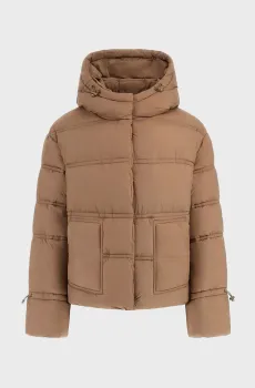 Женская бежевая куртка с узором Бежевый M Guess W5BL43.W2902;FN8J