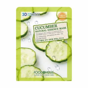 Тканевая 3D-маска для лица Food A Holic Natural Essence Mask Cucumber с экстрактом огурца, 23 г Тканевая 3D-маска для лица Food A Holic Natural Essence Mask Cucumber с экстрактом огурца, 23 г