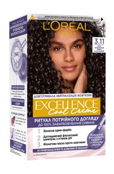 Крем-краска для волос LOreal Paris Excellence Creme с тройным уходом, 3.11 Ультра пепельный темно-каштановый, 192 мл