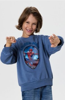 Бавовняна кофта crewneck Spider-Man - індиго