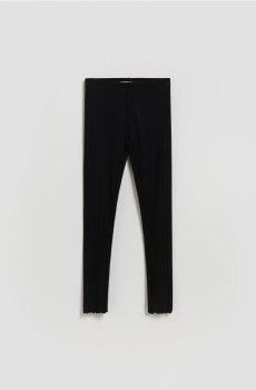 Reserved - Ребристі легінси - чорний - 174HN-99X