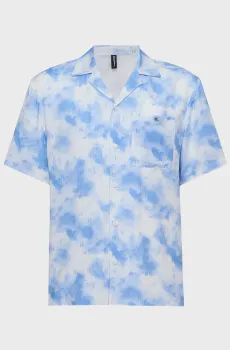 Мужская голубая рубашка с узором Голубой XL Karl Lagerfeld B2M46047;1GX