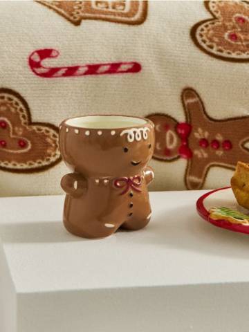 Ароматична свічка зі святковим мотивом Gingerbread Cookies - бежевий Ароматична свічка зі святковим мотивом Gingerbread Cookies - бежевий