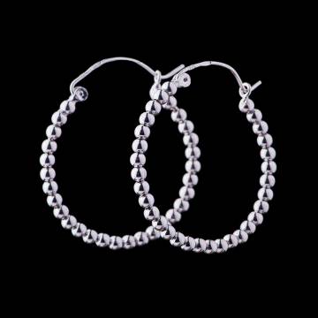 Серебряные серьги-кольца (3.5см) 121903 Серебряные серьги-кольца (3.5см) 121903