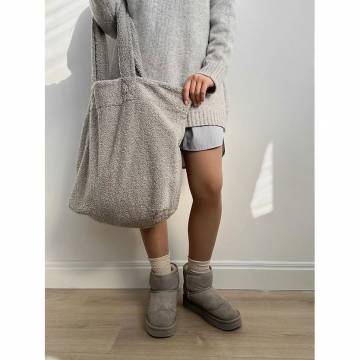 Сумка-шоппер Miso Teddy серая, 55*40 см (WW003-7) Сумка-шоппер Miso Teddy серая, 55*40 см (WW003-7)