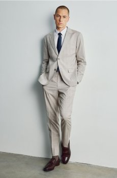 Reserved - Елегантні картаті штани slim - кавовий - 948KD-84P